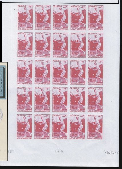 Monaco_1948_Yvert_PA34-Scott_CB9_full_sheet