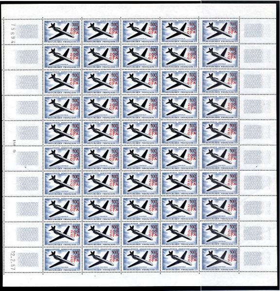 Reunion_1957_Yvert_PA56-Scott_C56_full_sheet