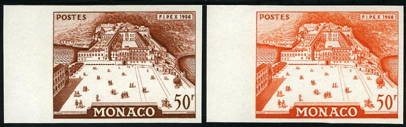 Monaco_1956_Yvert_451-Scott_361_different_colors