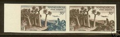 Madagascar_1954_Yvert_PA75-Scott_C58_pair