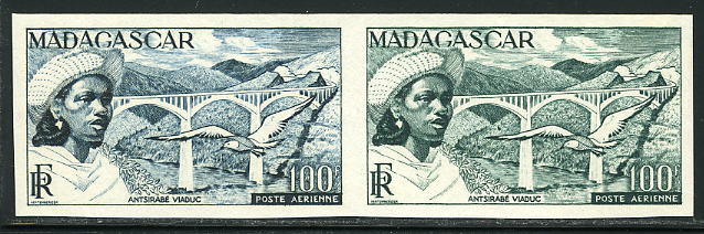 Madagascar_1954_Yvert_PA76-Scott_C59_pair_a