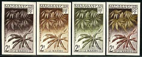 Madagascar_1957_Yvert_332-Scott_297_different_colors