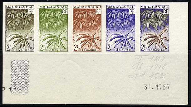 Madagascar_1957_Yvert_332-Scott_297_five_a