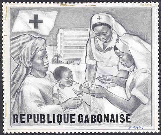 Gabon_1965_Yvert_PA36-Scott_C34_unadopted_Red_Cross_MAQ