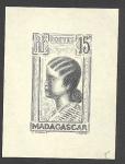 Madagascar_1936_Yvert_166b-Scott_unadopted_woman_head_black_on_silk_typo_AP