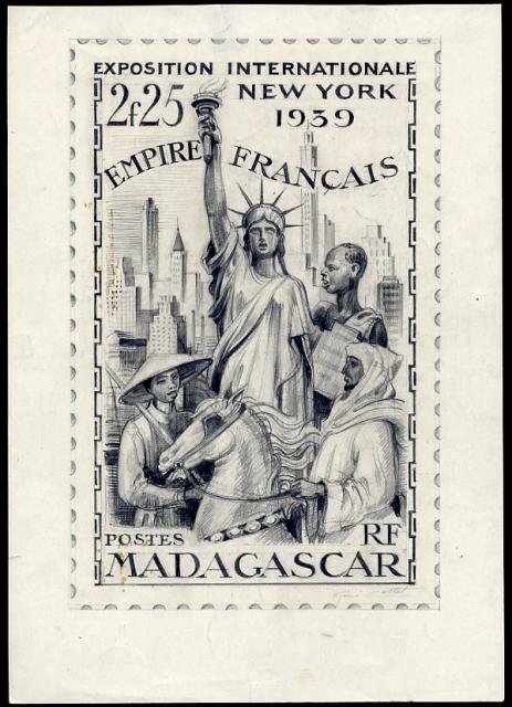 Madagascar_1939_Yvert_208a-Scott_unadopted_New_York_International_Exhibition_MAQ