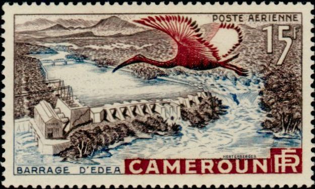 Cameroun_1953_Yvert_PA43-Scott_C31_barrage_Edea_a_IS