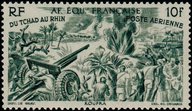 Fr_Equat_Africa_1946_Yvert_PA45-Scott_C27_10f_Tchad_au_Rhin_IS
