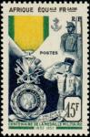 Fr_Equat_Africa_1952_Yvert_229-Scott_186_military_medal_IS