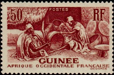 Fr_Guinea_1938_Yvert_135-Scott_50c_natives