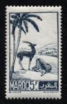 Morocco_1945_Yvert_232-Scott_214_5f_gazelles_typo_a_IS
