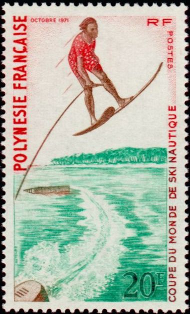 Polinesia_1971_Yvert_87-Scott_268_water-ski_IS