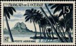 Polinesia_Oceanie_1955_Yvert_PA32-Scott_C23_palms_b_IS