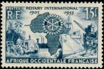 Fr_West_Africa_1955_Yvert_53-Scott_64_15f_Rotary_International_IS