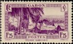 Gabon_1932_Yvert_140A-Scott_village_helio_IS