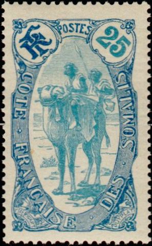 Somali_Coast_1909_Yvert_73-Scott_camel_typo_IS