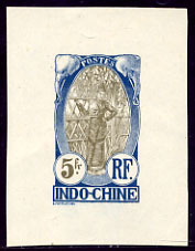 Indochina_1907_Yvert_57-Scott_blue_+_black_typo