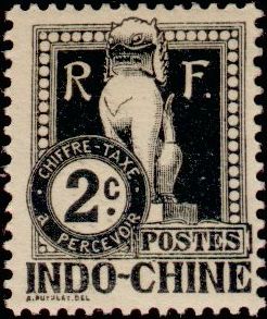 Indochina_1908_Yvert_Taxe_5-Scott_J5_typo