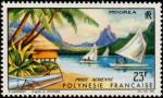 Polinesia_1964_Yvert_PA9-Scott_C32_23f_boats_IS