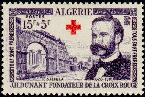 Algeria_1954_Yvert_317-Scott_B75_Henri_Dunant_Red_Cross_IS