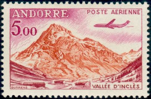 Andorra_1960_Yvert_PA7-Scott_C7