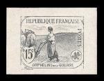 France_1917_Yvert_150a-Scott_B5_unadopted_15c_+_10c_Orphelins_black_typo_a_ESS