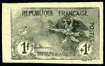 France_1917_Yvert_154a-Scott_B9_unadopted_1f_+_1f_Orphelins_black_typo_a_ESS