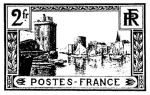 France_1929_Yvert_261a-Scott_251_unadopted_2f_Port_de_la_Rochelle_MAQ