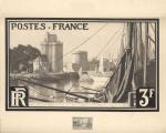 France_1929_Yvert_261b-Scott_251_unadopted_3f_Port_de_la_Rochelle_MAQ