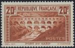 France_1929_Yvert_262-Scott_254_Pont_du_Gard_20f_chaudron_IS