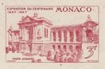 Monaco_1947_Yvert_PA24a-Scott_C18_unadopted_Oceanographic_Museum_1er_etat_red-lilac_ab_AP_detail