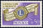 Monaco_1963_Yvert_613-Scott_539_50c_Lions_International_a_IS