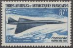 FSAT_1969_Yvert_PA19A-Scott_C18_unissued_87f_Concorde_a_US