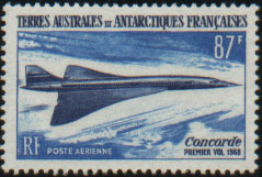 FSAT_1969_Yvert_PA19A-Scott_C18_unissued_87f_Concorde_i_US