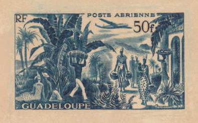 Guadeloupe_1947_Yvert_PA13-Scott_C10_blue_1309_detail