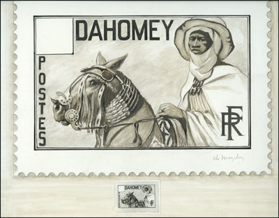 Dahomey_1941_Yvert_120a-Scott_unadopted_native_MAQ