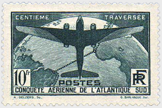 France_1936_Yvert_321-Scott_C17_Mermoz_plane_b_IS