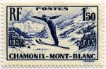 France_1937_Yvert_334-Scott_322_Chamonix_ski_b_IS
