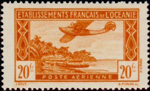 Polinesia_Oceanie_1944_Yvert_PA16-Scott_C1C_helio