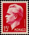 Monaco_1950_Yvert_348-Scott_278_15f_Rainier_III_b_IS