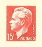 Monaco_1950_Yvert_348a-Scott_278_unadopted_thick_engraving_Rainier_III_red_1403_Lc_ab_CP_detail