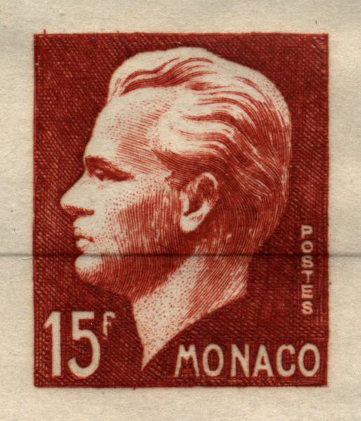 Monaco_1950_Yvert_348a-Scott_278_unadopted_thick_engraving_Rainier_III_red_1422_Lx_aa_CP_detail