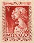 Study about Monaco 1959 unadopted Grace and Rainier III maigre Artist Proofs