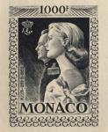 Monaco_1959_Yvert_PA72b-Scott_C55_unadopted_1000f_Grace_et_Rainier_III_maigre_black_b_AP_detail