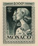 Monaco_1959_Yvert_PA72b-Scott_C55_unadopted_1000f_Grace_et_Rainier_III_maigre_dark-green_b_AP_detail
