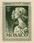Monaco_1959_Yvert_PA72b-Scott_C55_unadopted_1000f_Grace_et_Rainier_III_maigre_dark-olive-green_b_AP_detail
