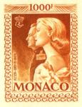 Monaco_1959_Yvert_PA72b-Scott_C55_unadopted_1000f_Grace_et_Rainier_III_maigre_orange-brown_a_AP_detail