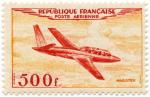 France_1953_Yvert_PA32-Scott_C31_500f_Fouga_Magister_b_IS