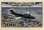 France_1953_Yvert_PA32b-Scott_C31b_unadopted_500f_Fleuret_multicolor_AP_detail
