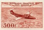 France_1953_Yvert_PA32b-Scott_C31b_unadopted_500f_Fleuret_orange-red_AP_detail